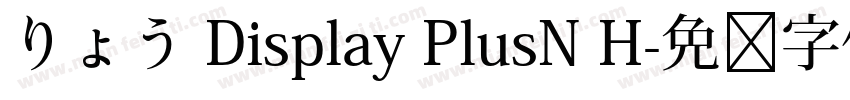 りょう Display PlusN H字体转换